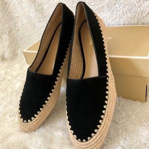 Michael Kors Bahia Suede and Jute Flat
